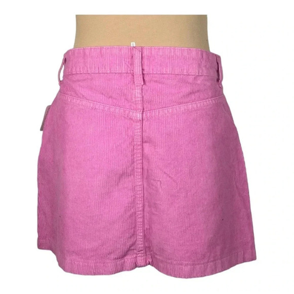 Free People Ray Corduroy Mini‎ Skirt Pink Size 8 New - Picture 7 of 12